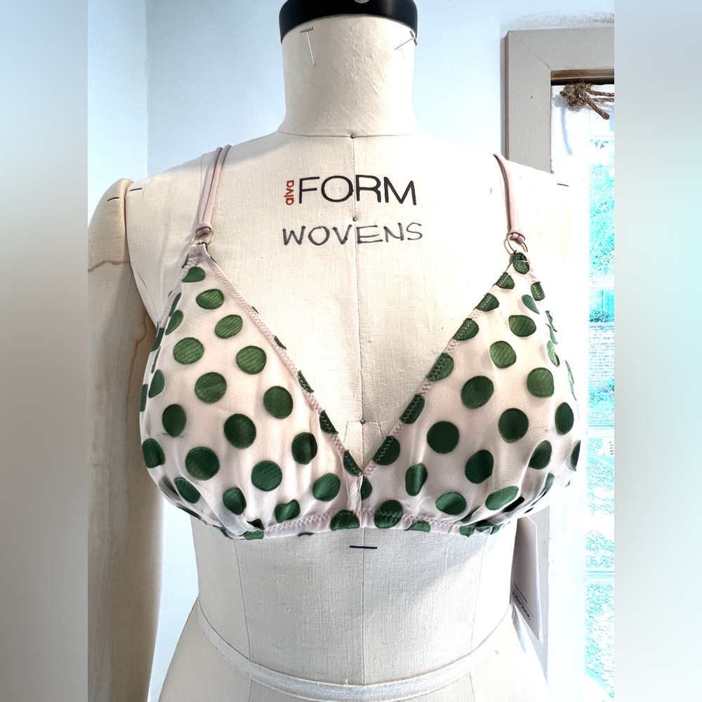 Multi Color Flocked Unlined Bra